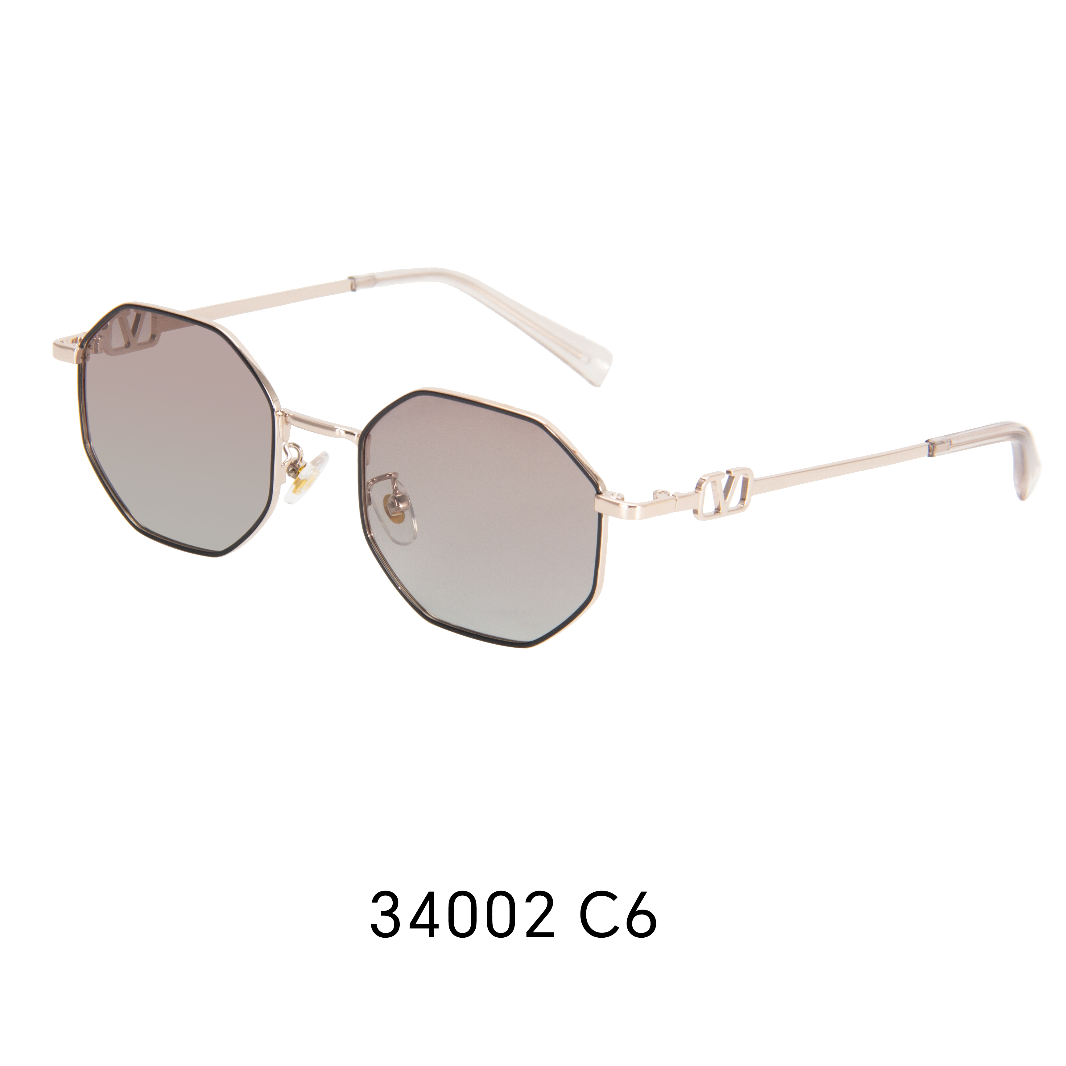 Metal polarized sunglasses