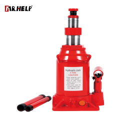 Hydraulic double ram bottle jack,  4T,  Lifting range: 165-390mm