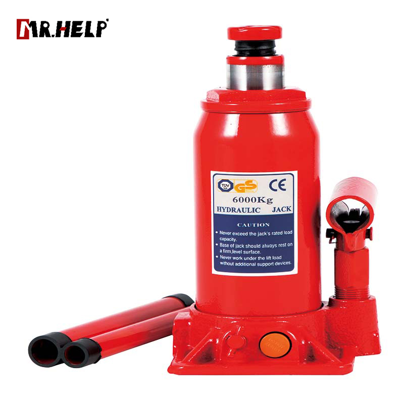 Bottle jack with safety valve,  5-6T,  Lifting range: 216-413mm