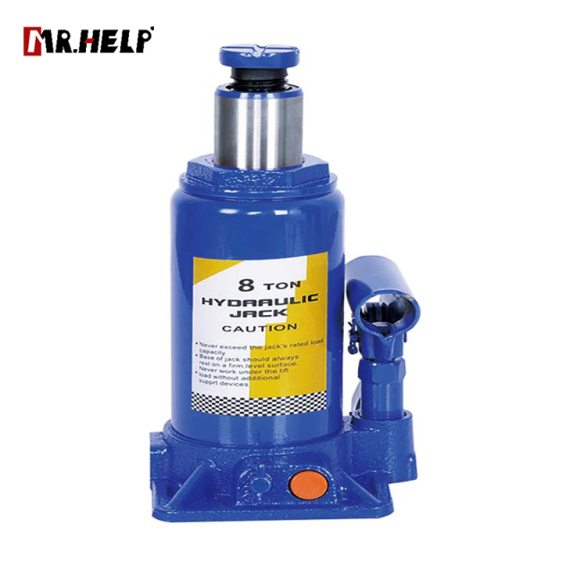 Bottle jack with safety valve,  8T,  Lifting range: 205-390mm