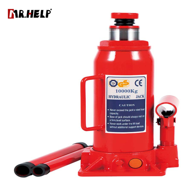 Bottle jack with safety valve,  10T,  Lifting range: 230-460mm
