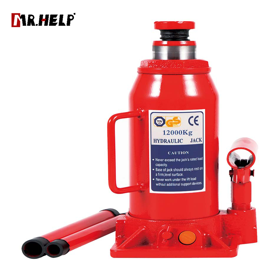 Bottle jack with safety valve, 12T,  Lifting range: 230-465mm