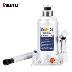 Bottle jack with safety valve, 12T, Lifting range: 205-390mm