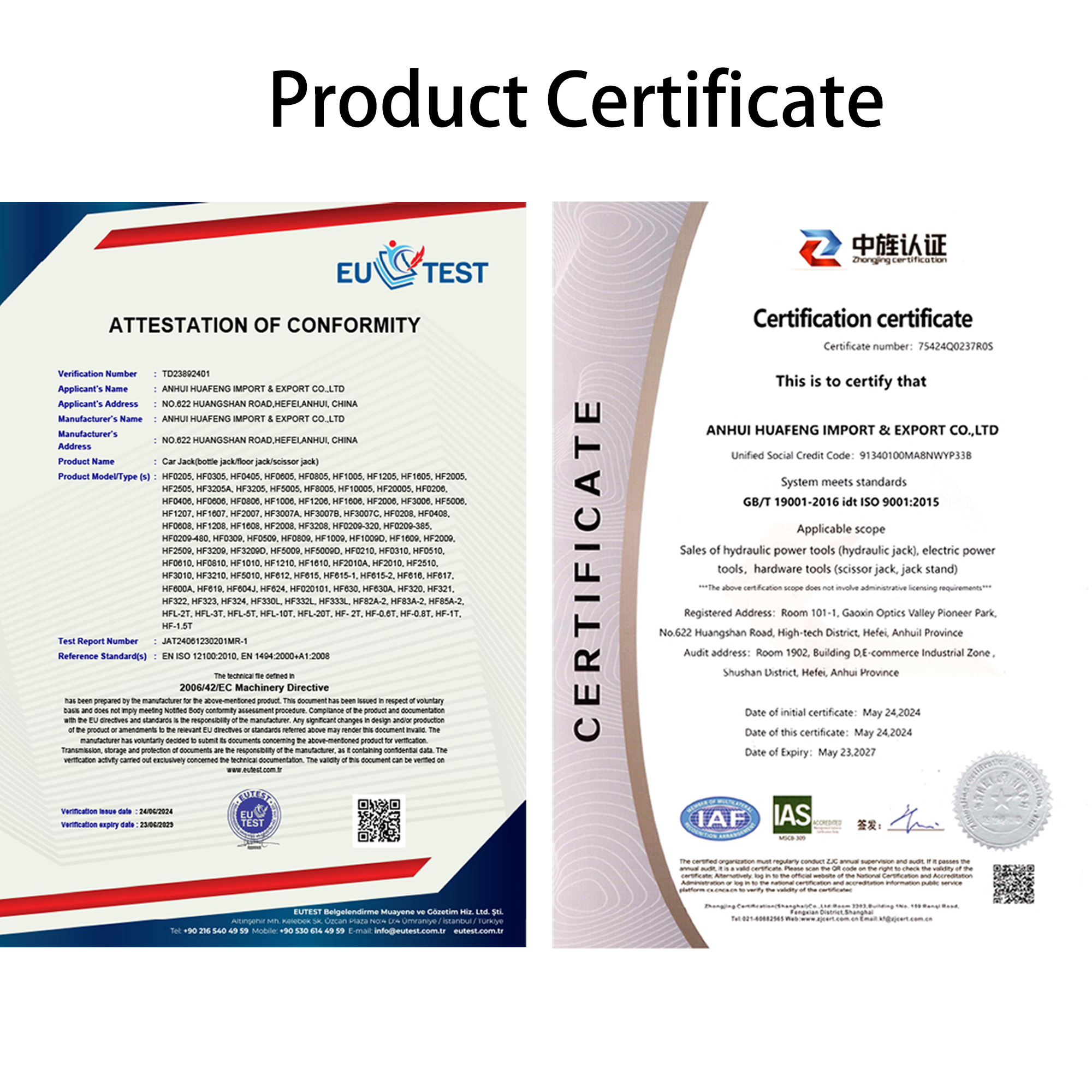 CE/ISO Certified
