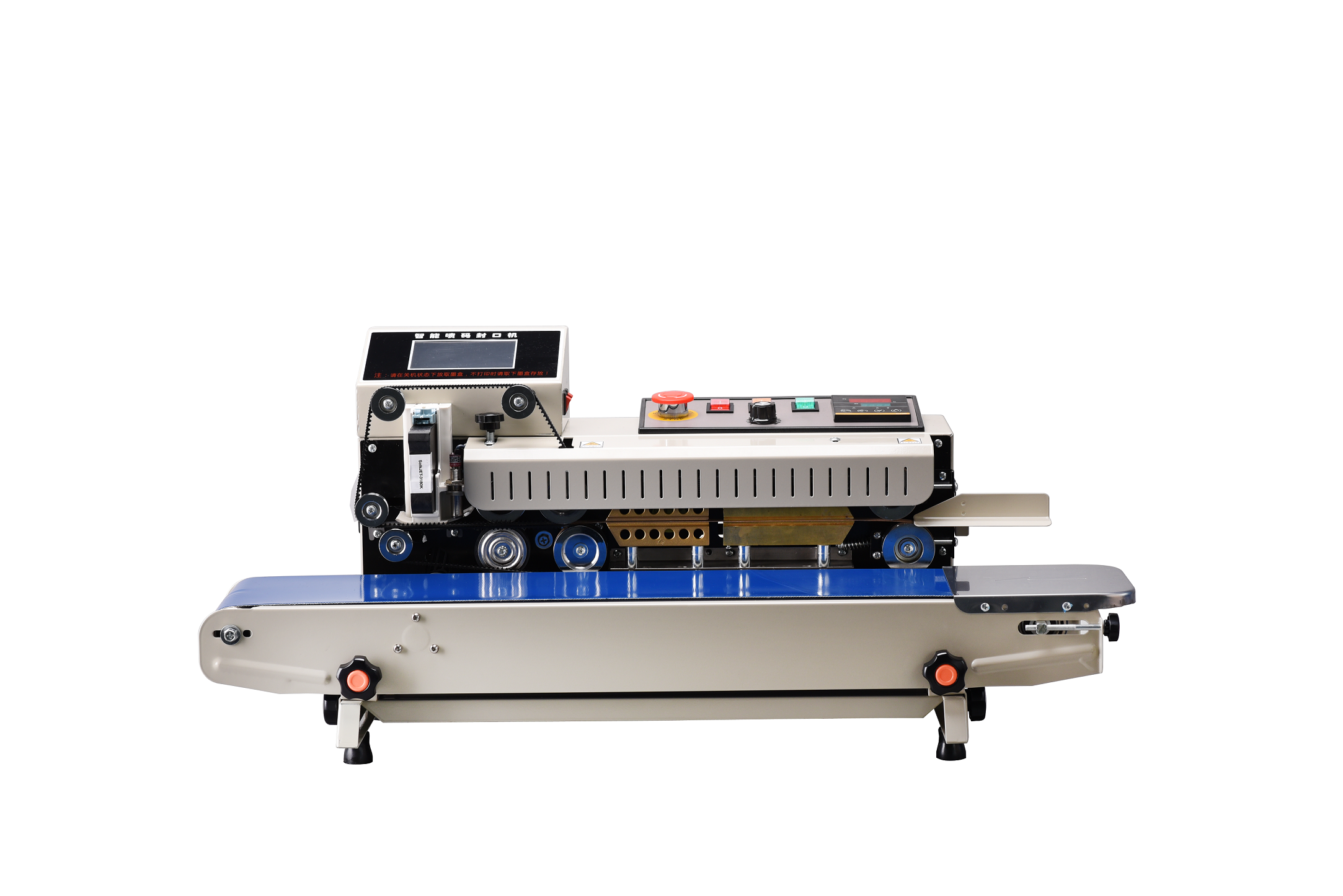 连续性封口机带喷码机 band sealer with ink jet printer