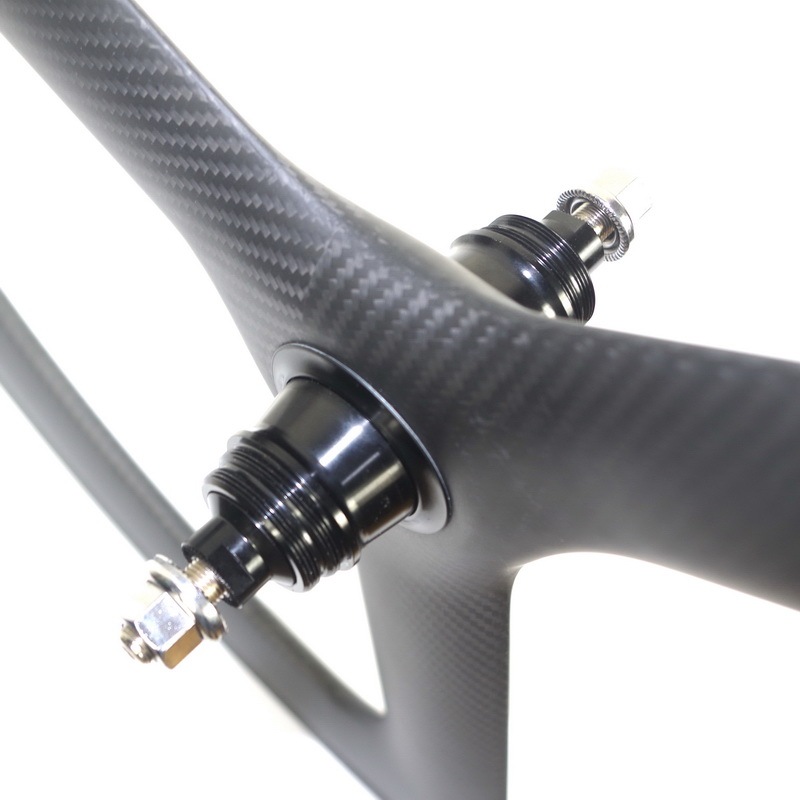 Tri spoke carbon track wheels fixed gear wheels 50mm profile