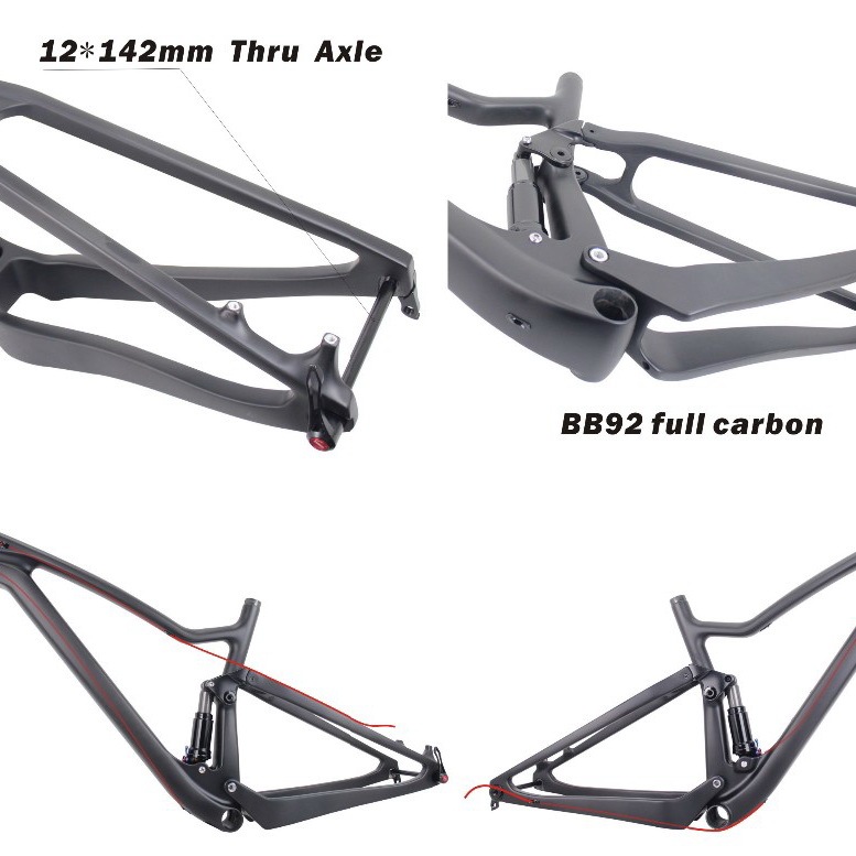 29er full susppension mtb carbon frame