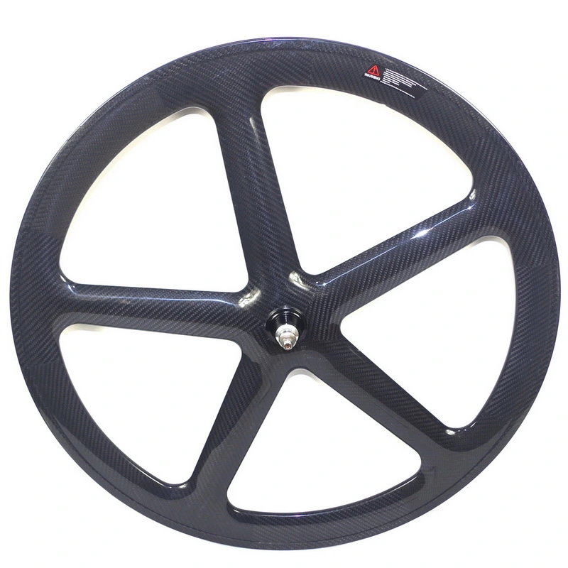 5 spoke track carbon wheels clincher or tubular wheels