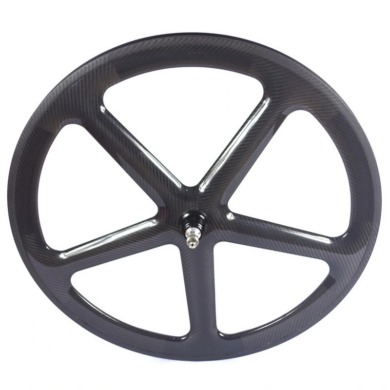 5 spoke track carbon wheels clincher or tubular wheels