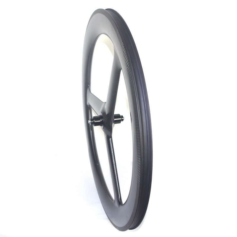 Light weight Tubeless tri spoke carbon wheels 27mm width tt bike wheels