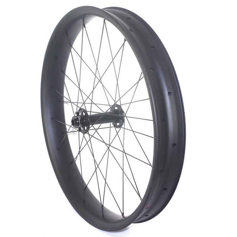 Carbon fat bike wheels 100mm width through axle 197mm  or quick release hub