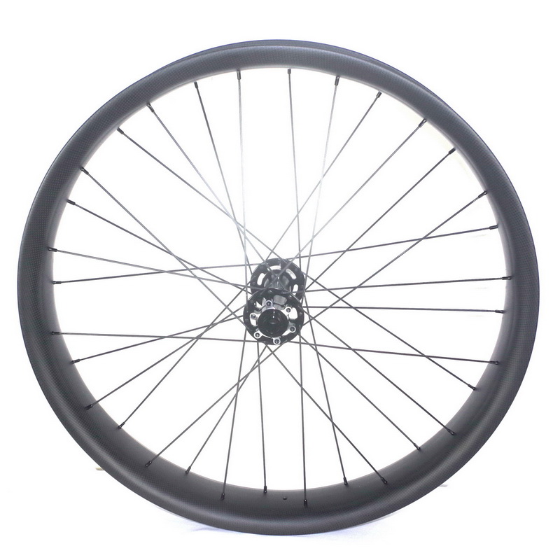 26 Inch Carbon Fat Bike Wheels 100mm Width Tubeless Front Hub Space ...
