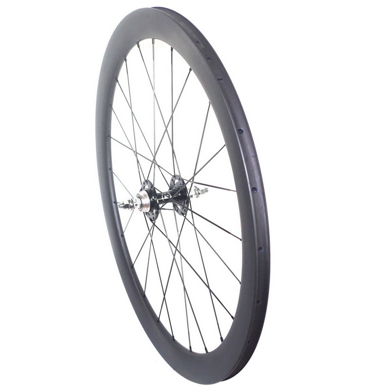 50mm fixed gear carbon wheels clincher or tubular