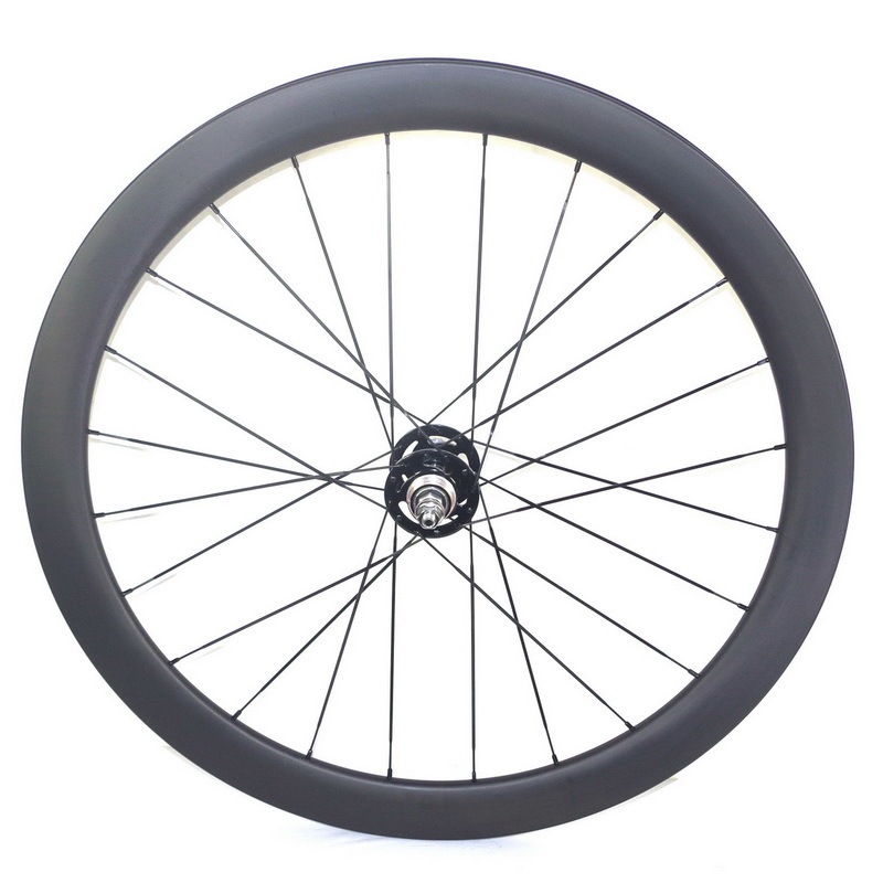 50mm fixed gear carbon wheels clincher or tubular