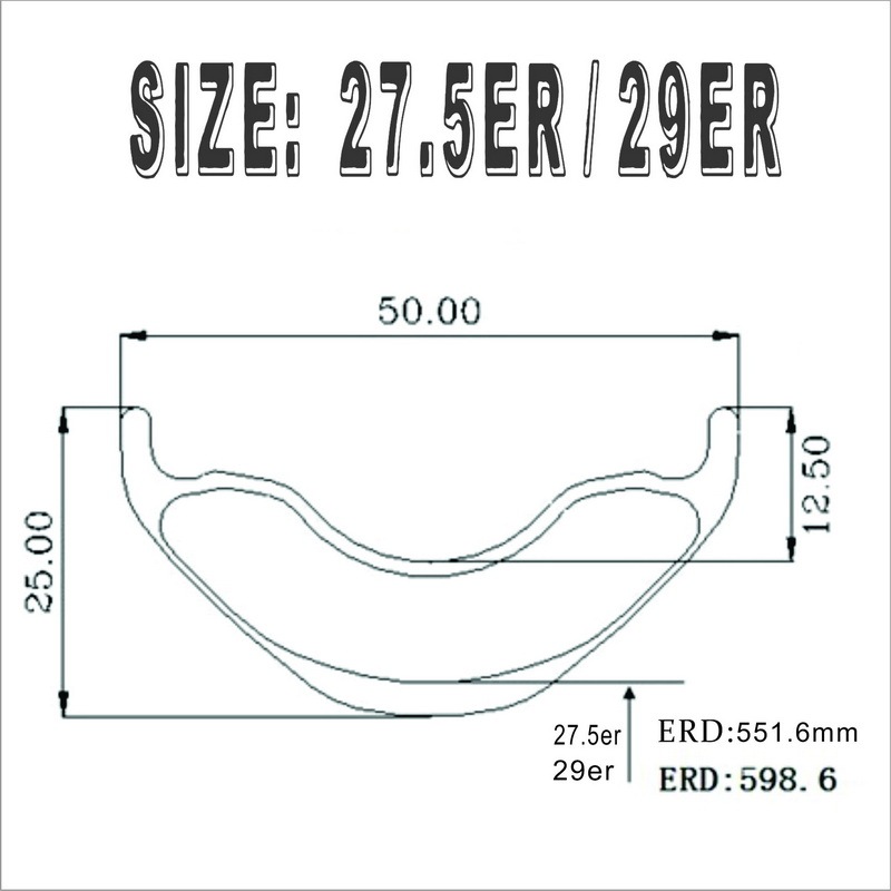 27.5er fat bike carbon wheels 50mm width tubeless