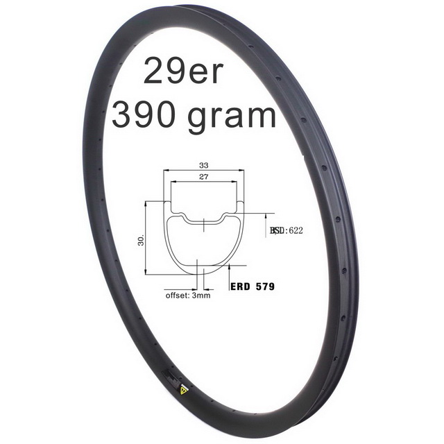ultra light 29er carbn rims 33mm width Asymmetrical..