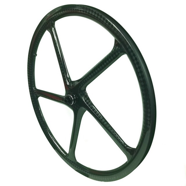 Timetec 700C 5 Spoke Gravel Carbon Wheels Disc Brake Centerlock 6 Bolts Tubeless Ready