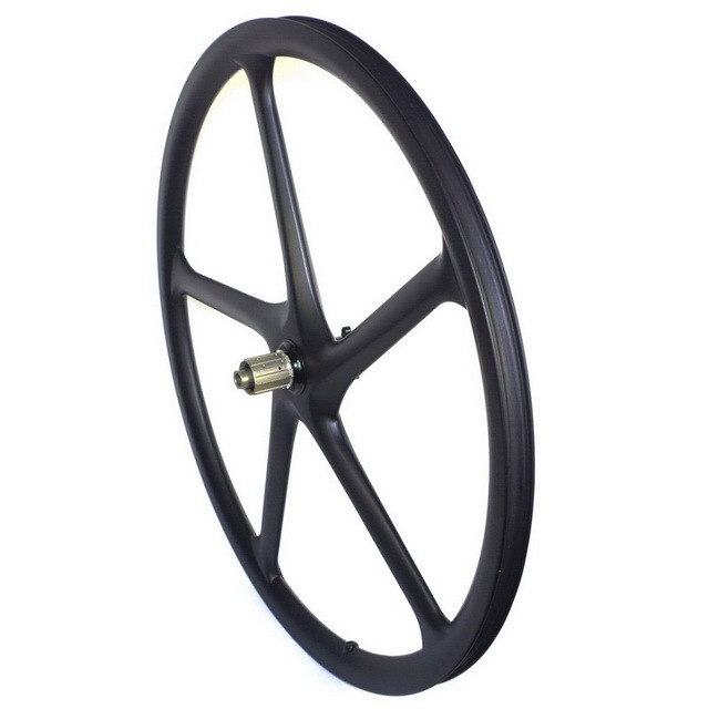 Timetec 700C 5 Spoke Gravel Carbon Wheels Disc Brake Centerlock 6 Bolts Tubeless Ready