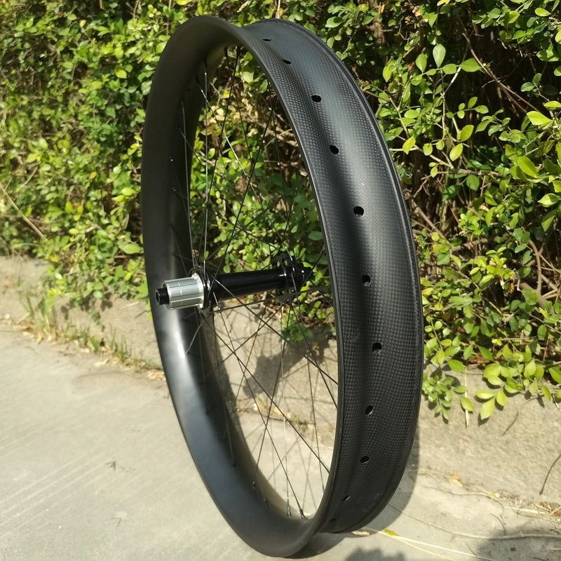 27.5er Fat Bike Carbon Wheelset 80mm Width Tubeless