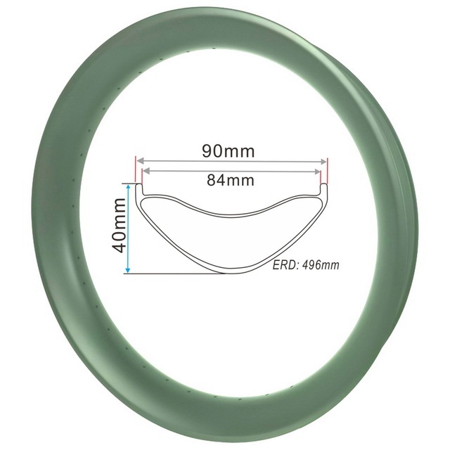 90mm Width fat bike carbon rims 26er tubeless double wall