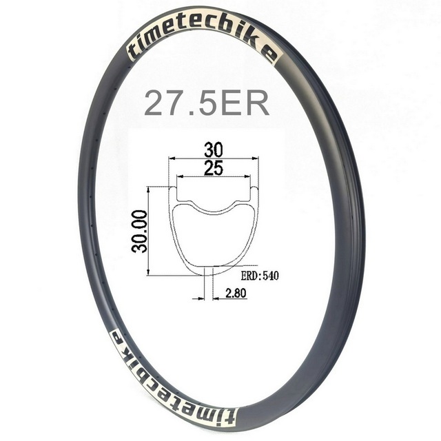27.5ER carbon rims asymmetrical 30mm width super light