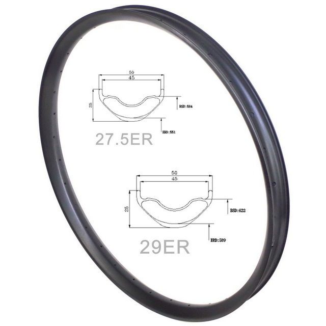 29ER 650B Carbon Rims 50mm Width Tubeless