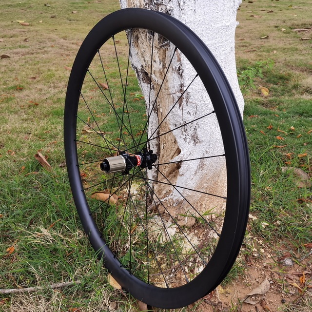 Light Weight Tubeless Tubular Gravel Road Bike Carbon Wheelset Super Light 28mm Width 30mm 35mm  40mm 45mm 55mm 60mm Profiles