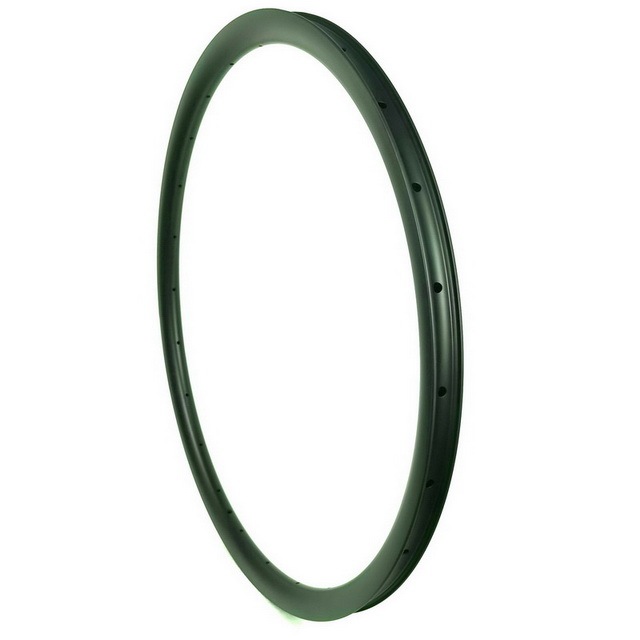 Asymmetrical 700C Road Gravel Carbon Rims 30mm Width 30mm 35mm Profiles Tubeless With Hook