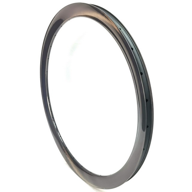 Asymmetrical 700C Road Gravel Carbon Rims 30mm Width 30mm 35mm Profiles Tubeless With Hook