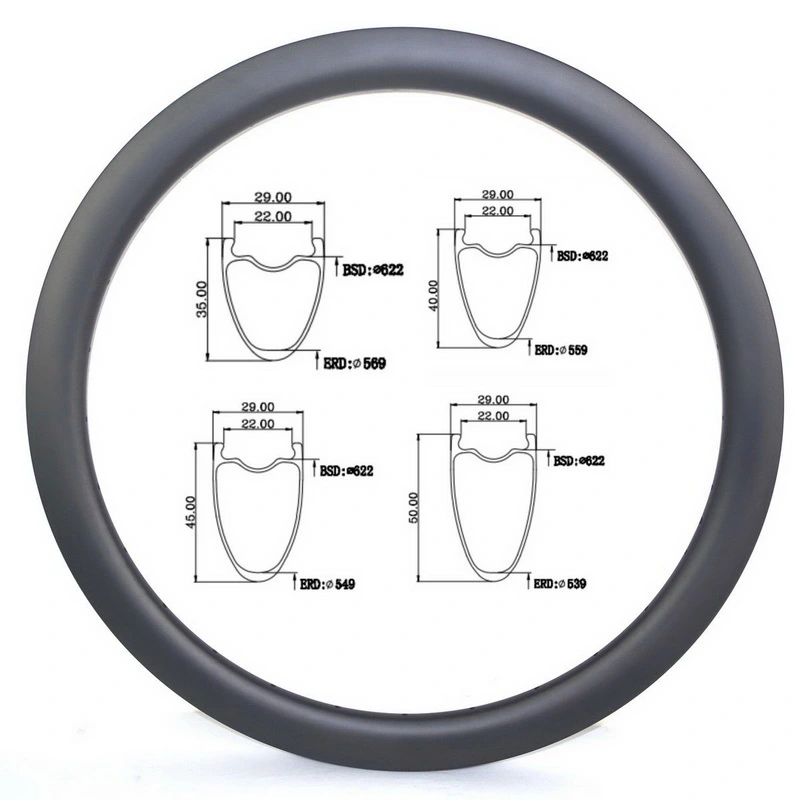 29ER Super Light Gravel Carbon Rims  22mm Internal Width Tubeless With Hook