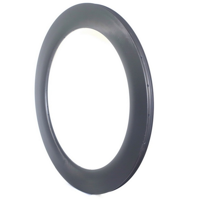 700C Road Carbon Rims 80MM Profiles 26mm External Width Clincher Tubular Tubeless Disc Brake Timetrial Bicycle Rim