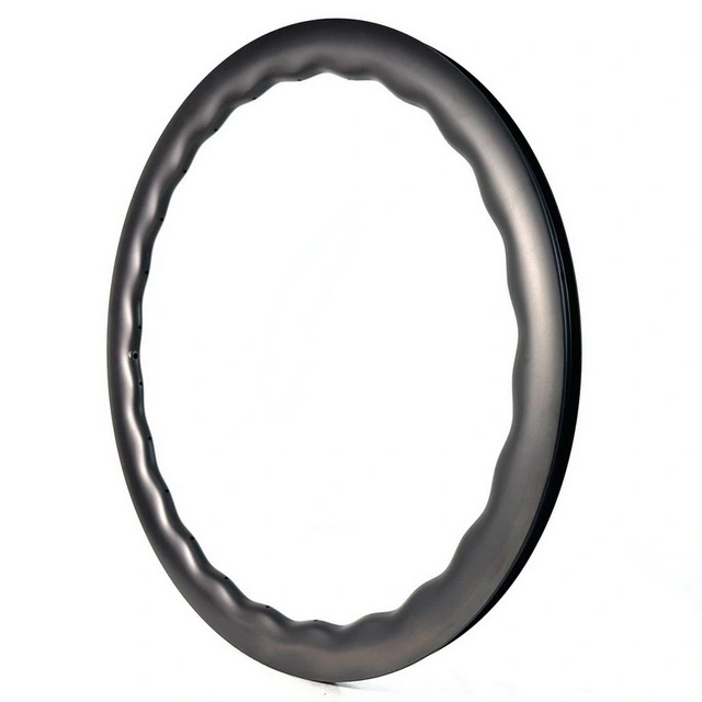 Wave Big Rim 700C Gravel Road Carbon Rims Wave Shape 28mm Width Asymmetrical Super ...