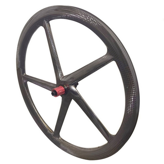 700C Utra Light 5 Spokes Road Gravel Carbon Wheels Tubeless Disc Brake 45mm Profile 23mm Internal Width Center Lock Toray T1000