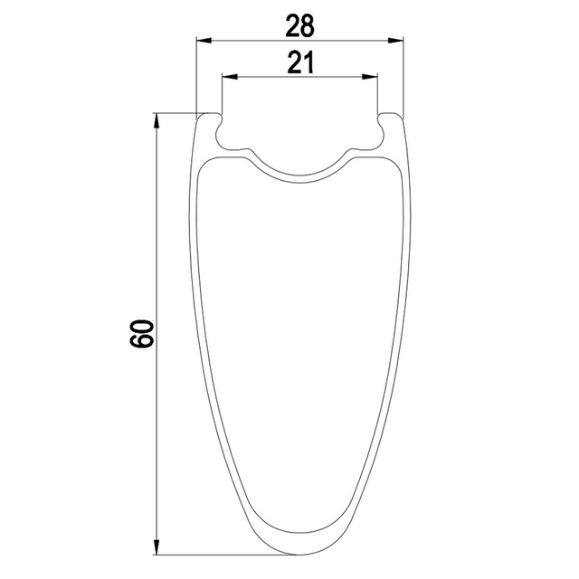 Ultra Light Road Bike Carbon Rims Tubeless 28mm External Width 30mm 35mm 40mm 45mm 55mm 60mm Disc Brake