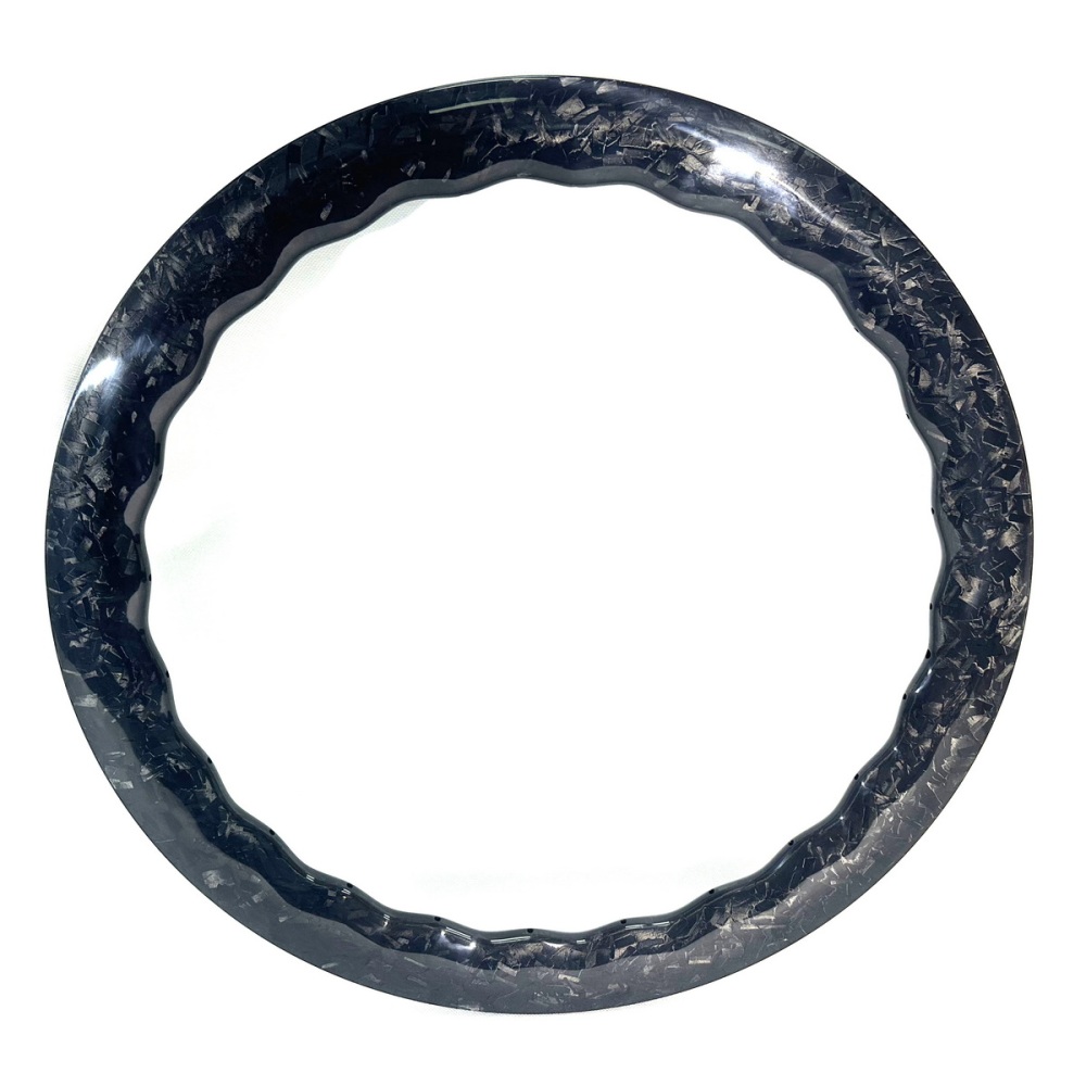 700C Gravel Road Carbon Rims Wave Design 28mm External Width  Forged UD Carbon Weave Super Light Tubeless 40-45 mm, 45-50mm 55-60mm