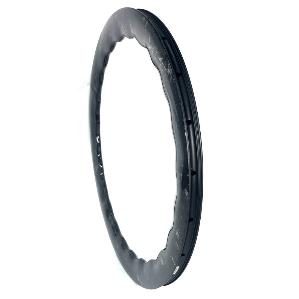 700C Gravel Road Carbon Rims Wave Design 28mm External Width  Forged UD Carbon Weave Super Light Tubeless 40-45 mm, 45-50mm 55-60mm