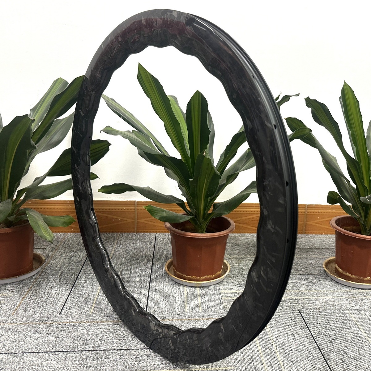 700C Gravel Road Carbon Rims Wave Design 28mm External Width  Forged UD Carbon Weave Super Light Tubeless 40-45 mm, 45-50mm 55-60mm