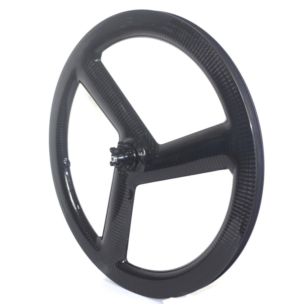 Tri Spoke 20 Inch Bicycle 451 Carbon Wheelset BMX Folding Bike Wheels Disc Brake Clincher 9 10 11 Speed