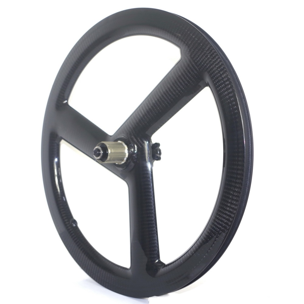 Tri Spoke 20 Inch Bicycle 451 Carbon Wheelset BMX Folding Bike Wheels Disc Brake Clincher 9 10 11 Speed