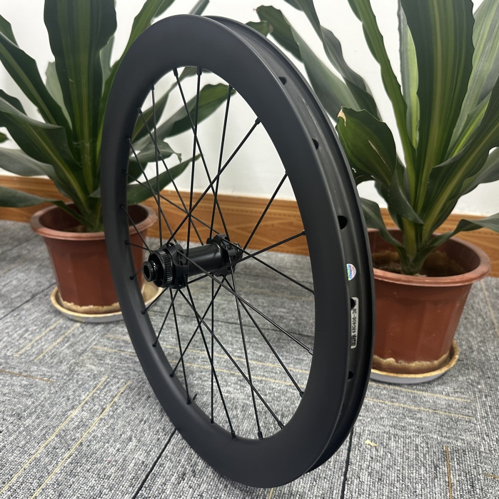 20 Inch Folding Bike Carbon Wheels Tubeless Compatible With Clincher 26mm External Width 38MM 45MM Height  Disc Brake