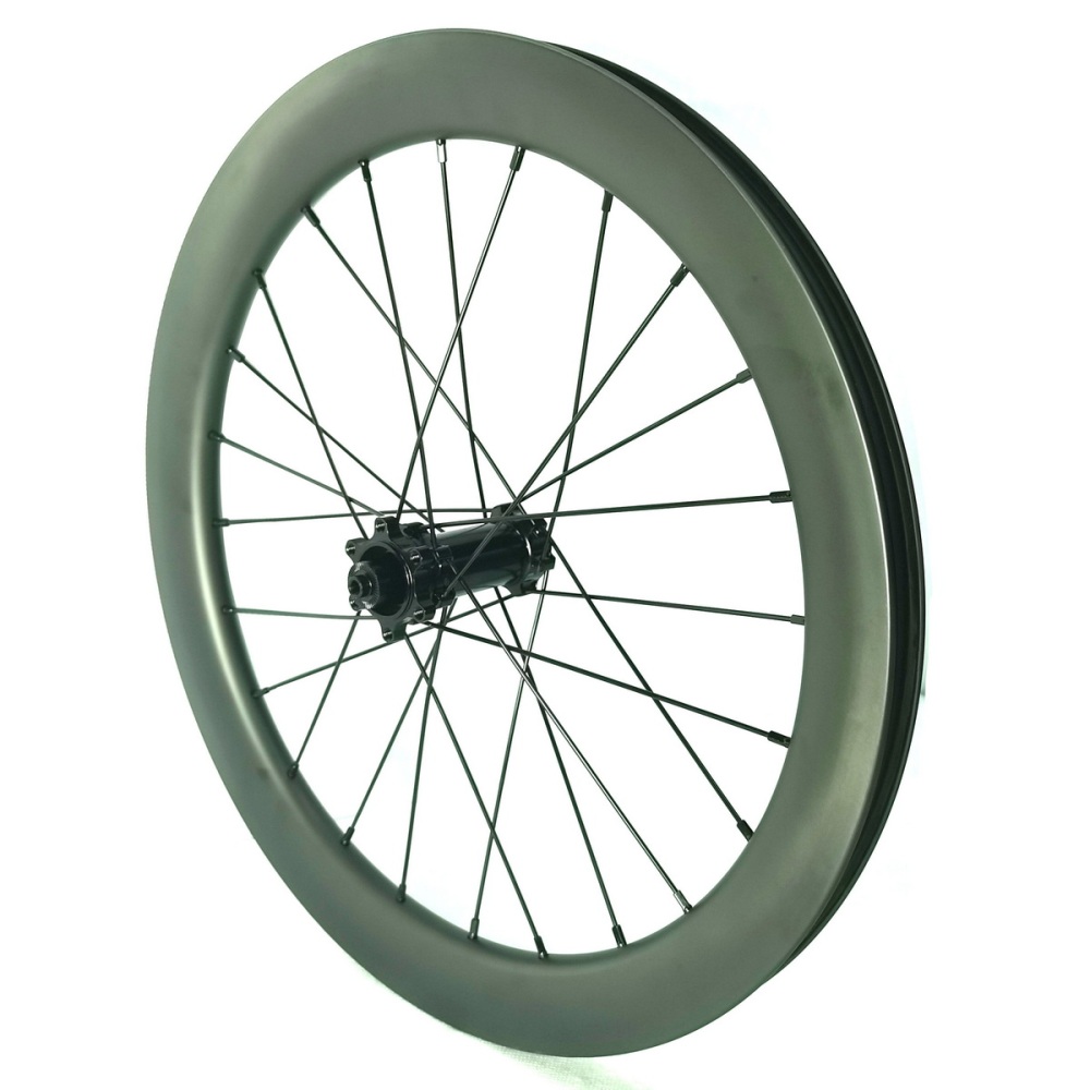 20 Inch Folding Bike Carbon Wheels Tubeless Compatible With Clincher 26mm External Width 38MM 45MM Height  Disc Brake