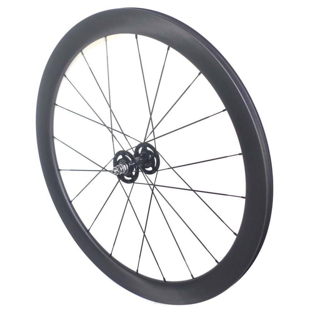 700C Track Bike Carbon Wheels Fixed Gear Carbon Wheelset  50mm 60mm 88mm Profile 23mm External Width Clincher Flipflop Hub