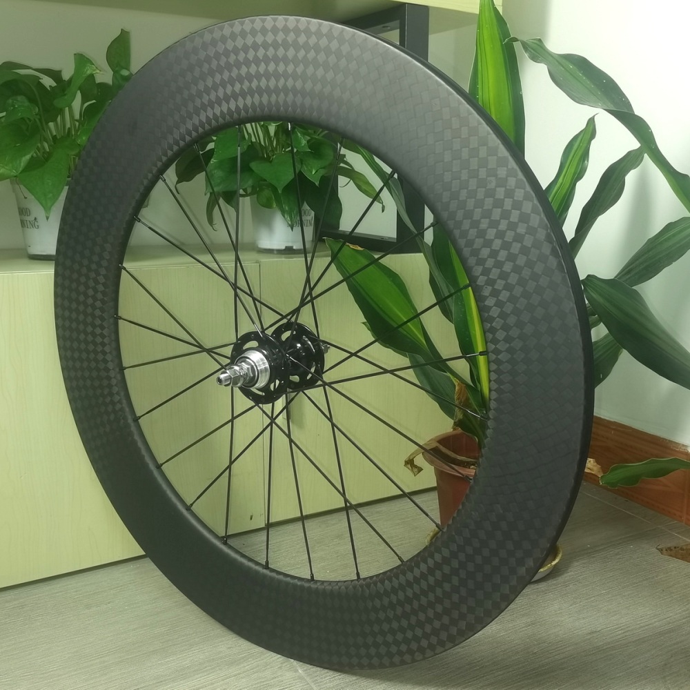700C Track Bike Carbon Wheels Fixed Gear Carbon Wheelset  50mm 60mm 88mm Profile 23mm External Width Clincher Flipflop Hub