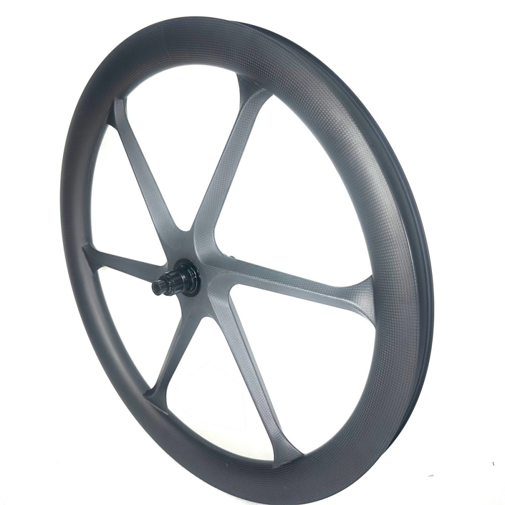 700C 6 Spoke Gravel Carbon Wheels 32 MM Inner Width Tubeless Ready Center Lock HG XDR Ratchet Hub System