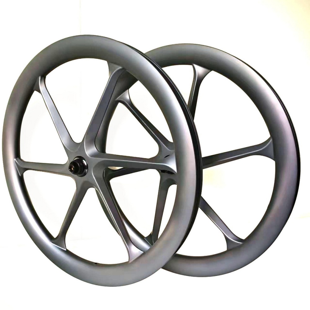 700C 6 Spoke Gravel Carbon Wheels 32 MM Inner Width Tubeless Ready Center Lock HG XDR Ratchet Hub System