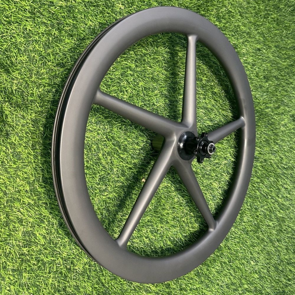 Five Spoke 451 Carbon Wheels Tubeless Compatible Width Clincher Disc Brake Rims Rims Brake 38mm Depth 19mm Inner Width Center Lock 6 Bolts