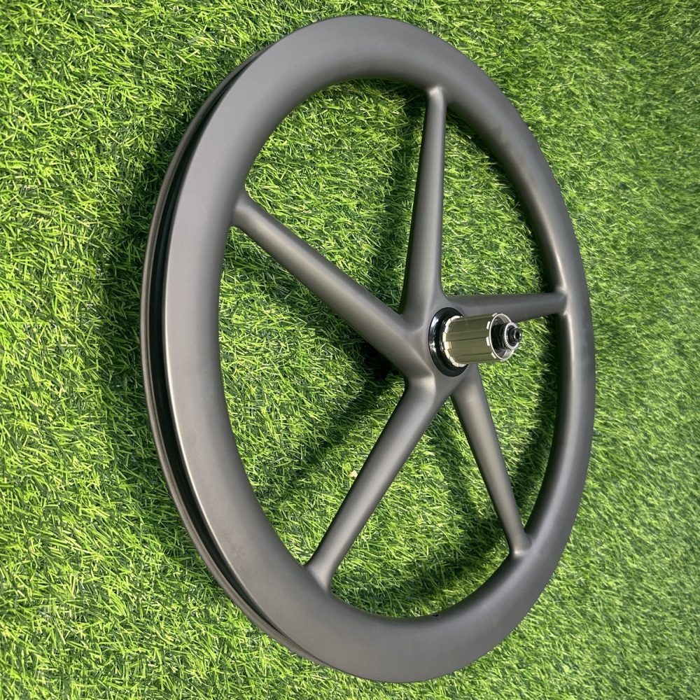 Five Spoke 451 Carbon Wheels Tubeless Compatible Width Clincher Disc Brake Rims Rims Brake 38mm Depth 19mm Inner Width Center Lock 6 Bolts