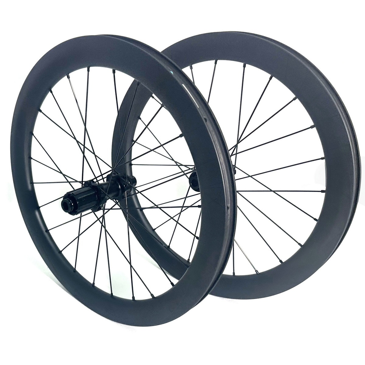 20 Inch 406 Carbon Wheels Disc Brake 30MM Profiles 30mm External Width Through Axle or Boost Hub HG XD Hub.