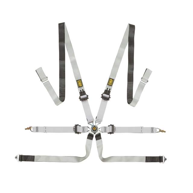 OMP One-D 2 Pull Down Saloon 6 Point Dyneema Harness