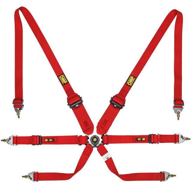 OMP One 3+2 Convertible 6 Point Saloon Harness
